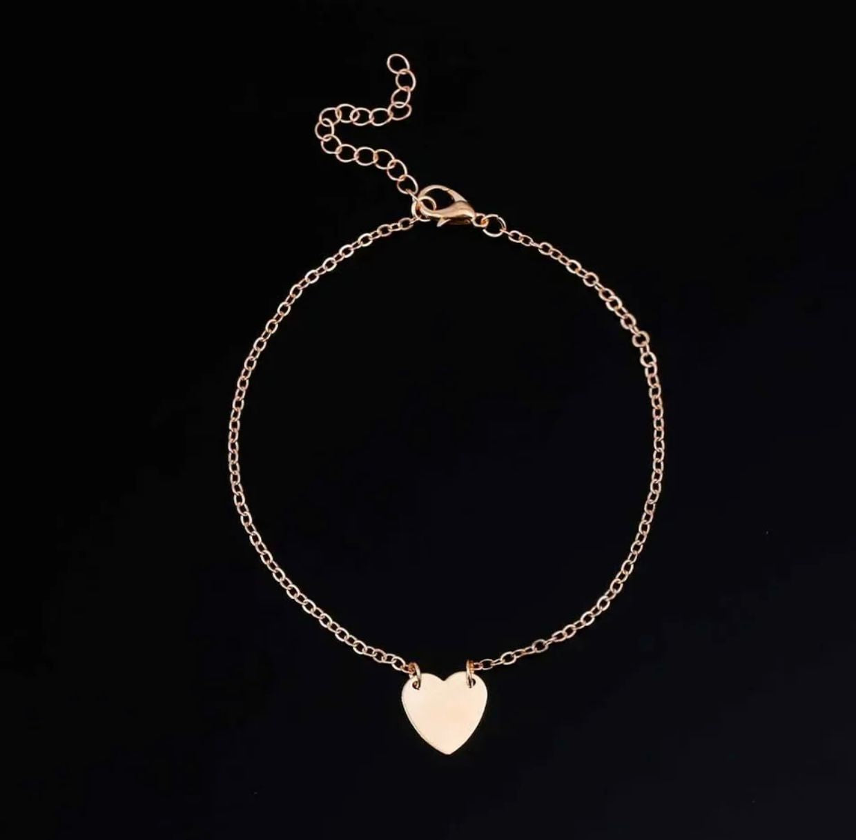 Black Heart Gold Bracelet