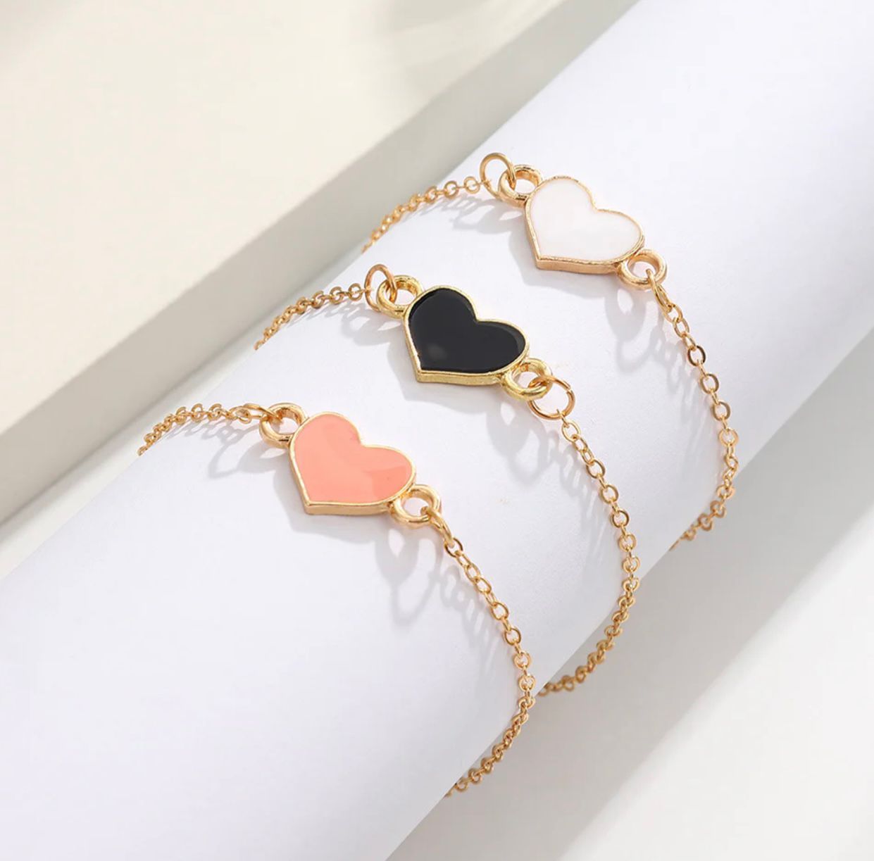 Black Heart Gold Bracelet